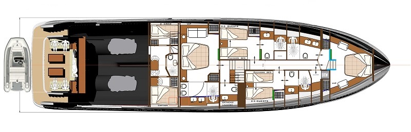 sirena 85 lower deck