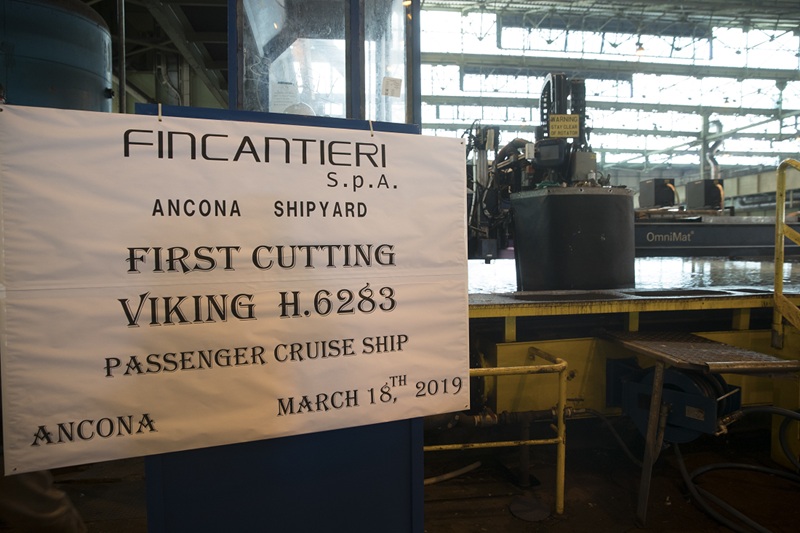 Fincantieri: al via i lavori ad Ancona per la nuova nave di Viking