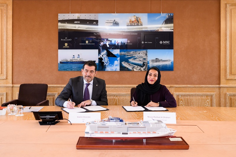 MSC Crociere e Abu Dhabi Ports firmano un accordo di lungo periodo per i diritti preferenziali di attracco