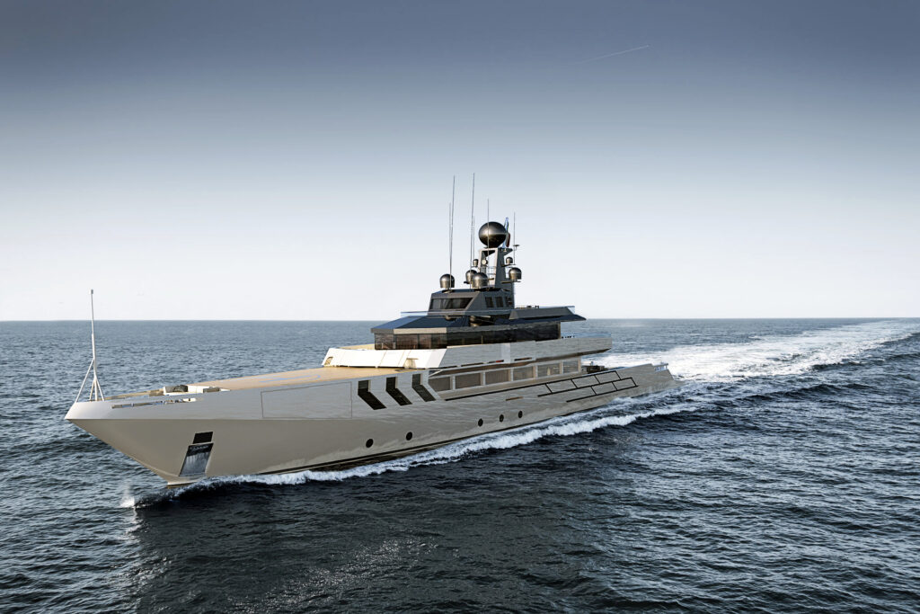 Antonini Navi completa il progetto di OPV 56, superyacht custom ispirato alle unità militari