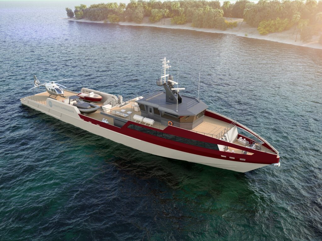 Rosetti Superyachts svela il nuovo 55 metri Support Vessel sviluppato insieme a HydroTec