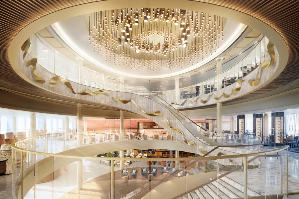 P&O Cruises svela il Grand Atrium di Arvia