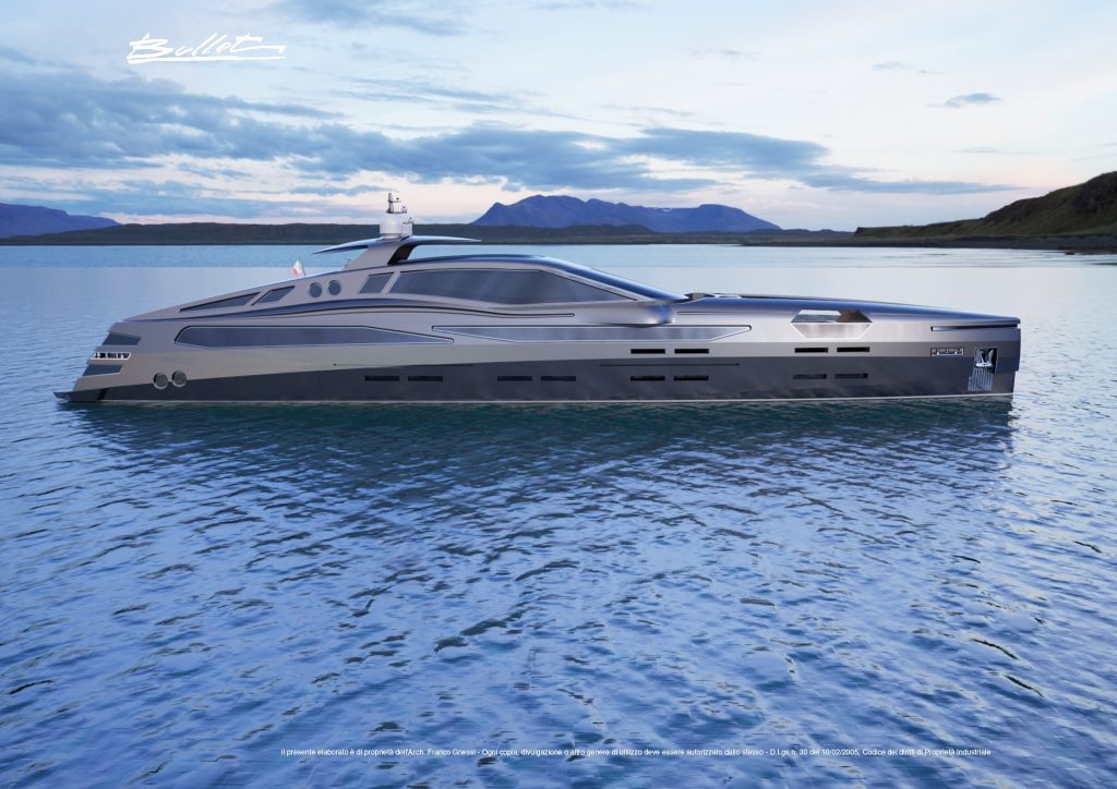 Bullet 200, il megayacht sportivo e sostenibile secondo Dynaship Yacht Design