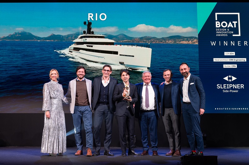 CRN M/Y Rio premiato ai Boat International Design & Innovation Awards con il titolo di Best Naval Architecture – Displacement Motor Yachts