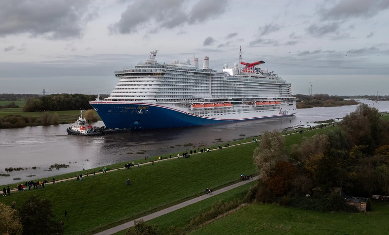Completato il trasferimento della Carnival Jubilee a Eemshaven, a breve inizieranno le prove in mare