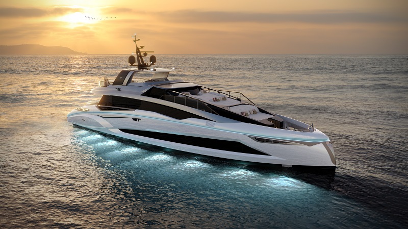 Procede la costruzione del quinto motor yacht Tecnomar EVO120