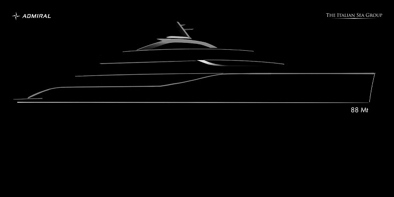 Posata la chiglia del nuovo mega yacht Admiral 88 metri “Project Spyder”