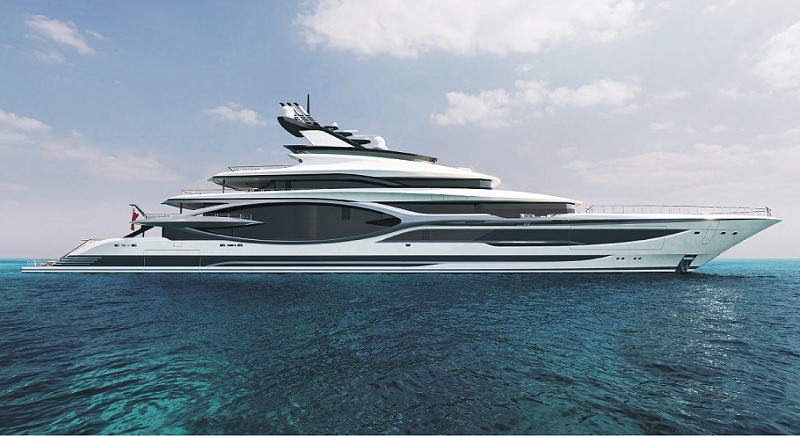 Procedono le attività di outfitting del gigayacht Admiral 100mt
